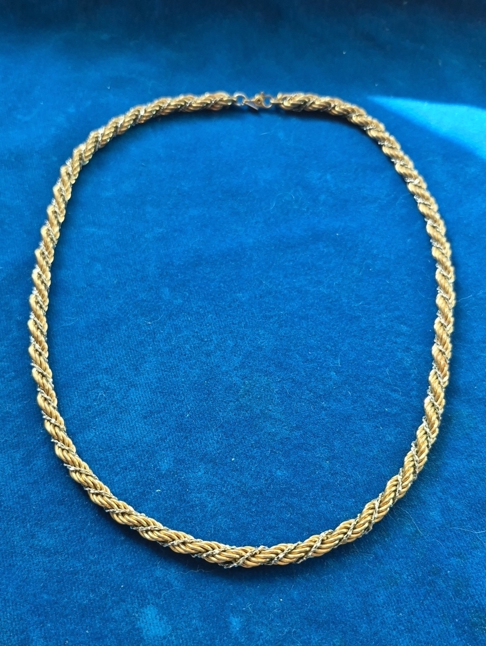 Monet gold tone twited chain necklace